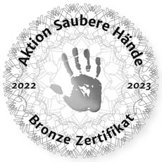 Bronze Zertifikat Aktion saubere Hände